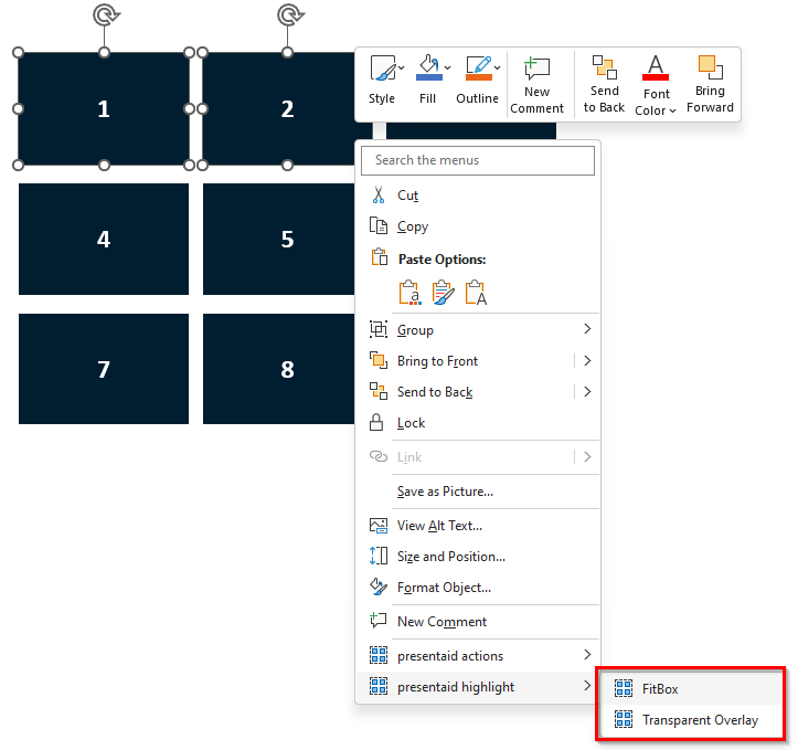 Highlight Context Menu