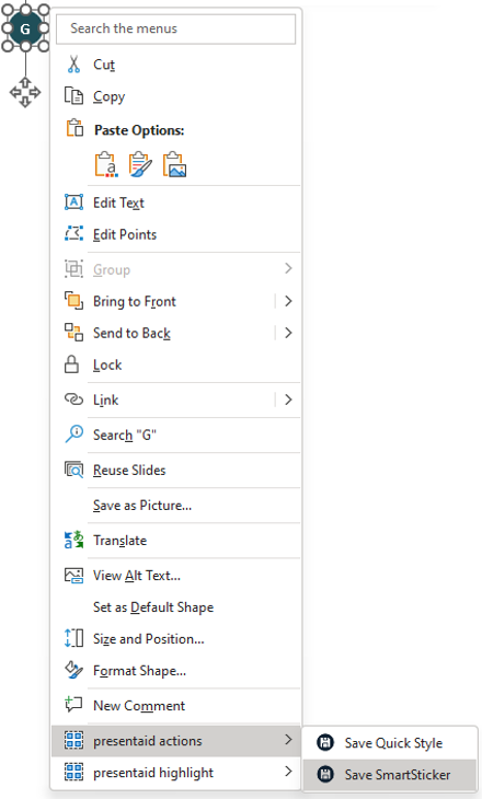 Save Context Menu