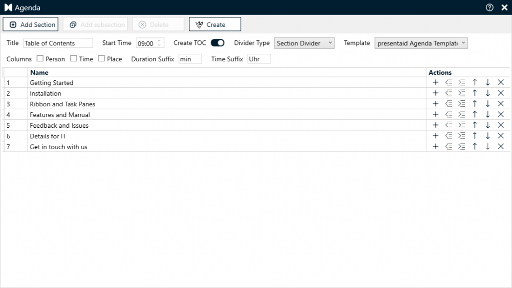 Agenda Manager